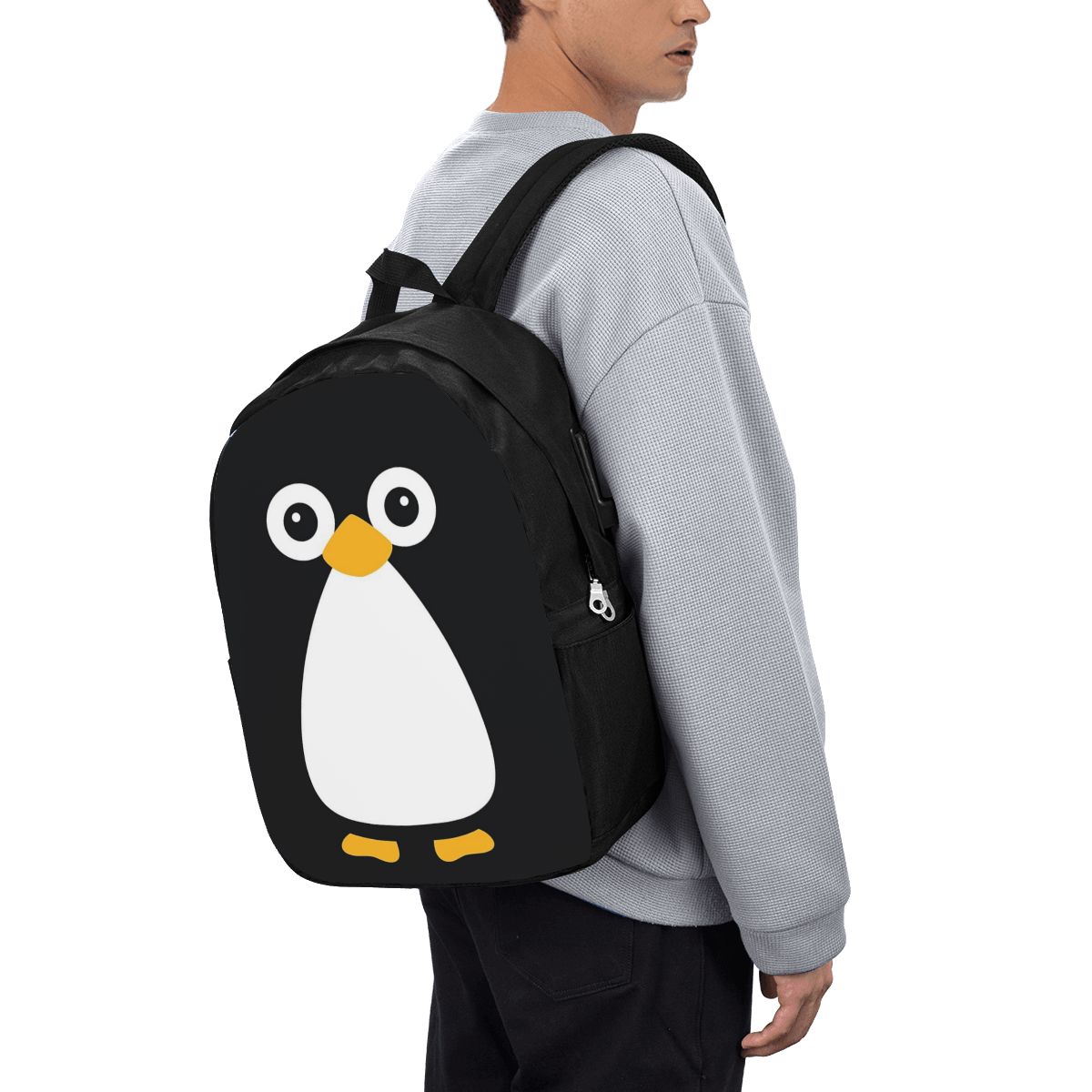 Backpacks - Mochila con diseño de pingüino, bolso