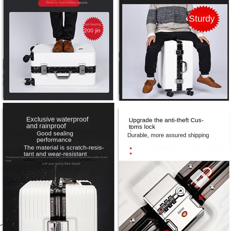 Maletas con Marco de Aluminio  - Spinner Wheel Rolling Suitcase 20 Inch reseña y precio