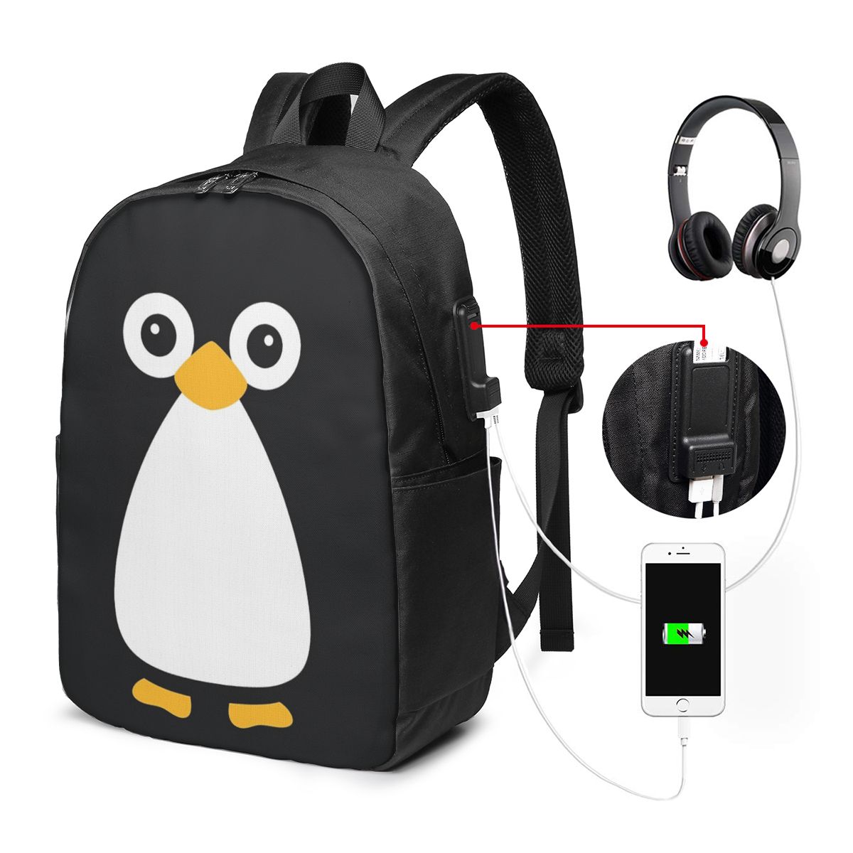 Mochila con diseño de pingüino - Backpacks reseña y precio
